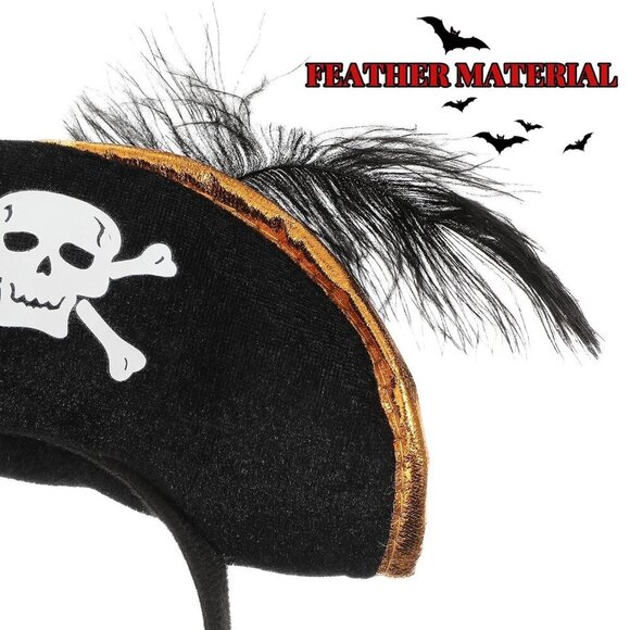 Pirate Skull Headband Halloween Costume Accessory Unisex Cosplay Party main image 5